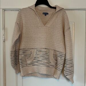 Democracy Beige Knit Sweater with Pocket